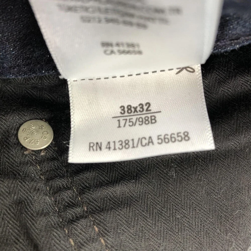 Polo Ralph Lauren Jeans Mens 38x32 Blue Dark Wash Regular Straight Denim Pants